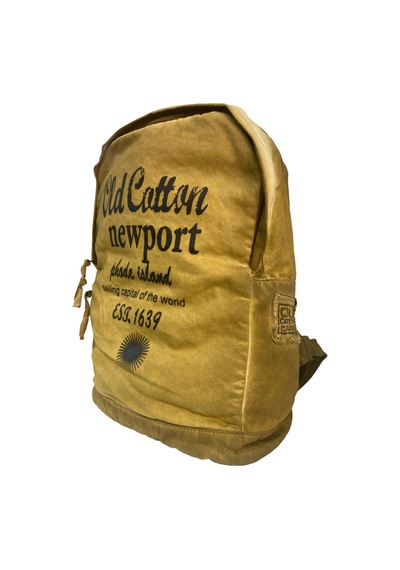 Old Cotton Cargo Kaliteli Vintage Disayn Laptop Bölmeli Sırt Gezi Çantası Leone Bag Oil 5100 Camel