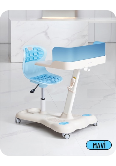 Sfyzone Plus Mobil Çalışma Masası Mavi Beyaz  -  Mavi