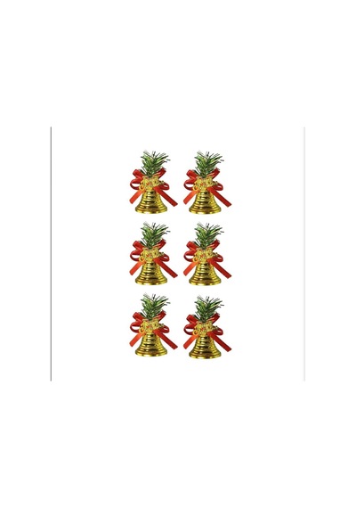 Yılbaşı Süsü 6'lı Mini Çan Altın 8 Cm