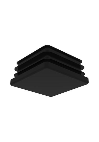Cateksss 50x50 Mm Profil İçin Kademeli İçe Geçme Profil Tapası, Profil Kapak, Profil Tapa Siyah - 14 Lü Paket