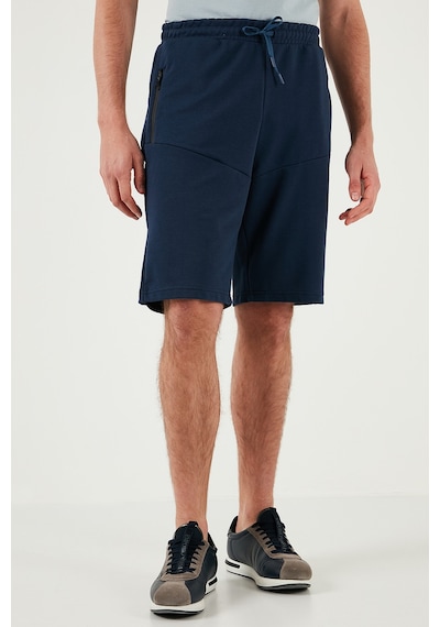 Buratti Belden Bağlamalı Pamuklu Cepli Regular Fit Erkek Short 5908047 Indigo
