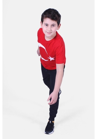 Fyk Kids Atatürk Baskılı Imzalı Unisexs Takım Kırmızı