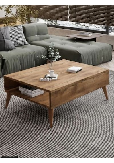 Orta Sehpa Masa Salon Sehpası Lüx Model 90x50x33 Atlantik Çam