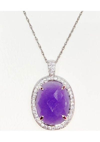 Oriental Kuyumculuk Jewellery Ametist Gümüş Kolye Gümüş
