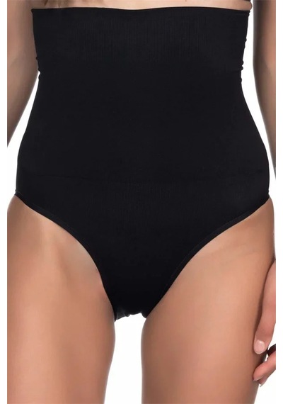 Ang Butik Siyah Yüksek Bel Double Slip Korse