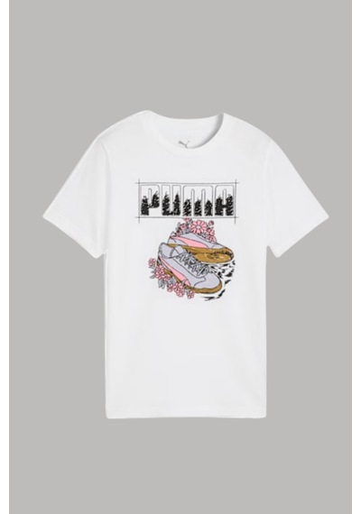 Puma Graphic Tee Çocuk Siyah Tişört Pamuklu Baskılı Günlük Tişört Beyaz Puma Graphic Tee Çocuk Siyah Tişört Pamuklu Baskılı Günlük Tişört Beyaz