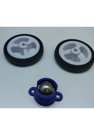 İkizbot Arduino Robot Şasi Seti 2 Teker 1 Sarhoş Teker