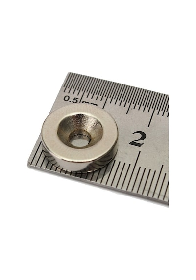 10 Adet 15Mm X 10-5,5M X 3Mm Havşa Delikli Güçlü Neodyum Miknatis