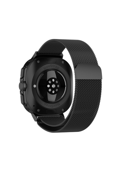 Novstrap Samsung Galaxy Watch Ultra 47 Mm İle Uyumlu Kordon Tam Pimli Metal Hasır Çelik Kayış