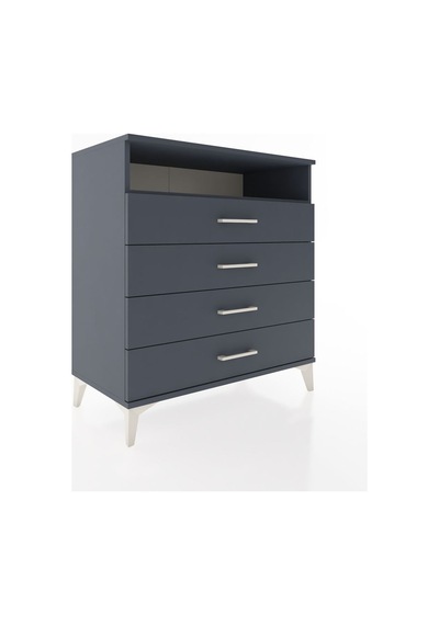 Hyperion Şifonyer Tek Raflı 4 Çekmeceli 88x44x96 Antrasit-ant... Antrasit