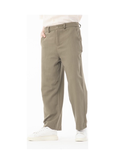 Rocqerx R-4415 Kemer Detaylı Keten Baggy Pantolon Haki