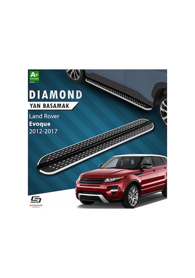 S-dizayn Land Rover Range Rover Evoque Diamond Krom Yan Basamak 173 Cm 2012-2017