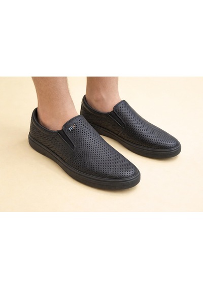 Trendyshose 2961 Tam Anatomic Deri Yazlık Erkek Ayakkabı Siyah
