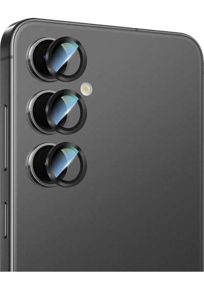 Galaxy Uyumlu S24 Caseworld Alloy Serisi Oleofobik Anti Reflective Kamera Lens Koruyucu Siyah