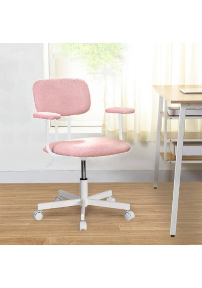 Teddy Ofis Ve Çalışma Sandalyesi-pembe 64x74-83x63 Cm