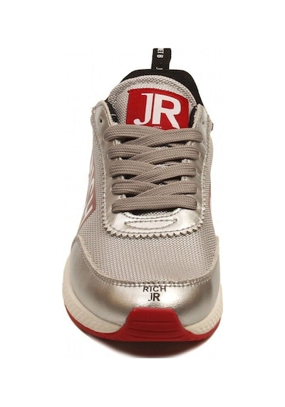 J. Richmond 110 A Gri Kırmızı Detaylı Kumaş Ve Deri Karışımı Kadın Sneacker Kırmızı