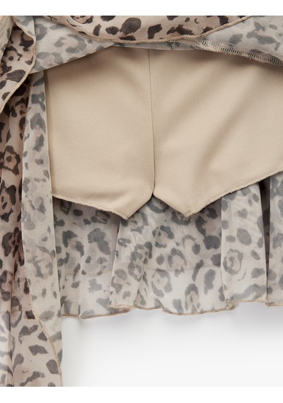 Koton Asimetrik Kesim Fırfırlı Şortlu Leopar Desenli Mini Etek Bej Desenli 6wal70027ık Ekru Desenli Koton Asimetrik Kesim Fırfırlı Şortlu Leopar Desenli Mini Etek Bej Desenli 6wal70027ık Ekru Desenli