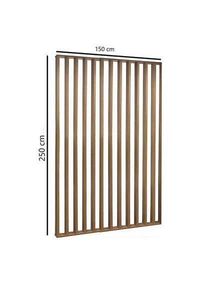 150cm X 250cm Masif Ahşap Çıtalı Paravan Oda Ayırıcı Seperatör Duvar Dekor 150cm X 250cm