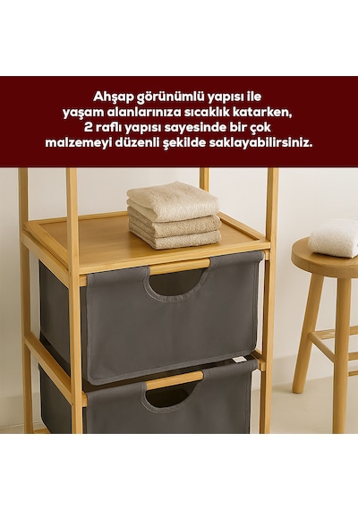 Porsima Pbt-714 Ahşap Bambu Banyo Mutfak Organizeri 3 Raflı Çok Amaçlı Banyo Mutfak Düzenleyici Organizer Banyo Mutfak Dolabı Sebzelik Organizeri Bambu