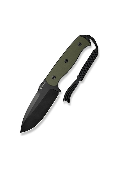Sencut Toxodon Fixed Blade Knife G10 Od Green Handle Black Blade Kamp Bıçak Yeşil