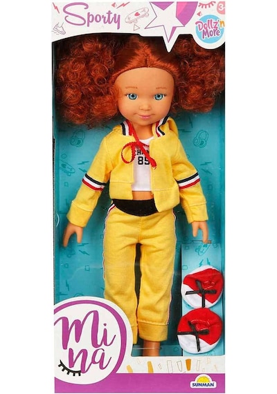 Sunman Oyuncak Mina Sporty Bebek 35 Cm Çok Renkli