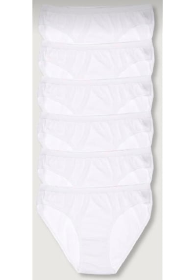 Tutku Kadın Beyaz 6 Lı Paket Bikini Külot Beyaz