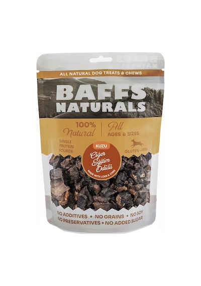 Baffs Naturals Kuzu Ciğer Köpek Eğitim Ödül Maması 100 G