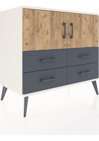 Hyperion Şifonyer 2 Raflı 4 Çekmeceli 2 Kapaklı 88x44x80 Aytaşı-çam/antrasit Çam/antrasit Hyperion Şifonyer 2 Raflı 4 Çekmeceli 2 Kapaklı 88x44x80 Aytaşı-çam/antrasit Çam/antrasit