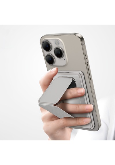 Amazingthing Glamour Link Fonksiyonel Çok Yönlü Grip Standlı Magnetik Kartlık Gri