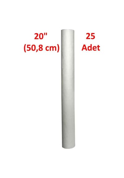 10 Mikron 25 Adet 20" Su Filtresi Sediment Filtre Tortu Filtre Su Arıtma