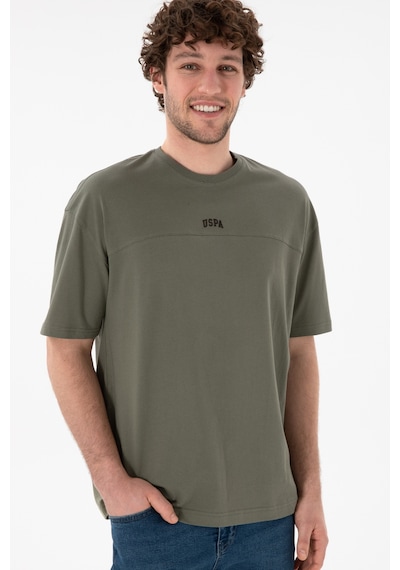 U.S. Polo Assn. Erkek Comfort Fit Bisiklet Yaka Haki Tişört 50306017-VR111