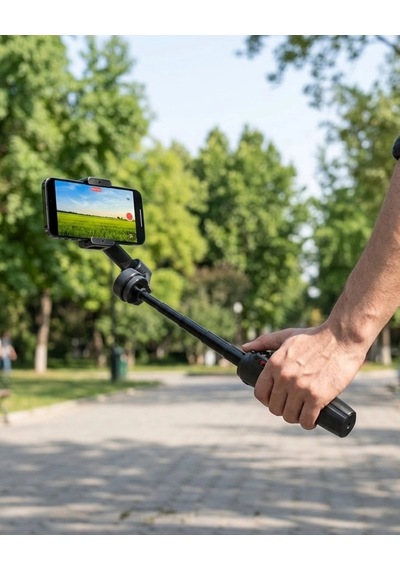 3 Axis Telefon Gimbal Stabilizer Video Çekim Sabitleyici -