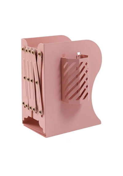 Masaüstü Kitap Tutucu Kalemlikli - Pembe