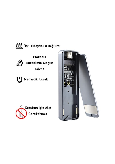 JEYI i9-GTR M.2 NVMe SSD To USB 3.2 Gen2 Harici Taşınabilir SSD Kutusu