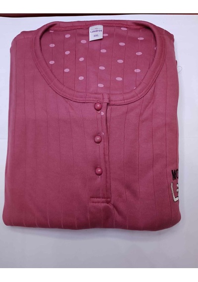 Boyraz Lindros Kadın Pamuklu Düğme Yaka Raporlu İnterlok Battal Pijama Takımı 05121 - 1 Adet Gülkurusu Boyraz Lindros Kadın Pamuklu Düğme Yaka Raporlu İnterlok Battal Pijama Takımı 05121 - 1 Adet Gülkurusu