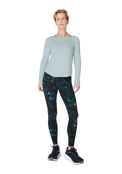 Sweaty Betty Sweaty Betty Breathe Easy Long Sleeve Top Kadın Mavi Koşu Tişört 44046 Yeşil