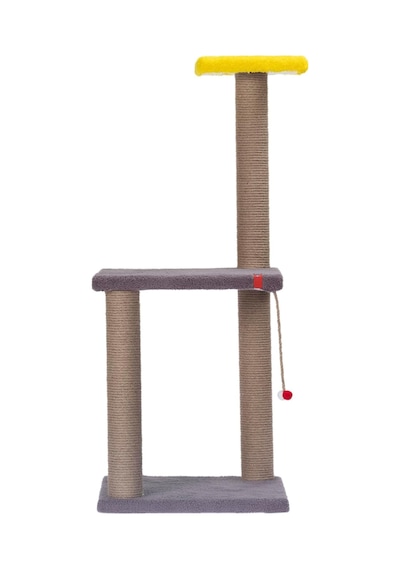82 Cm Krem İki Katlı Kedi Tırmalama Tahtası Catnipli Tırmalama Tahtası Krem