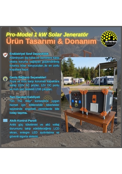 Otw Pro-model 1000w Mobil Güç İstasyonu Lifepo4 Bataryalı Solar Jeneratör