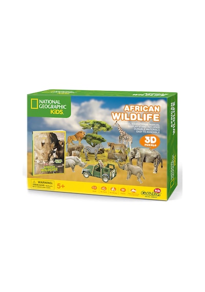 Cubicfun National Geographic Kids 3D Puzzle Afrika Yaban Hayatı
