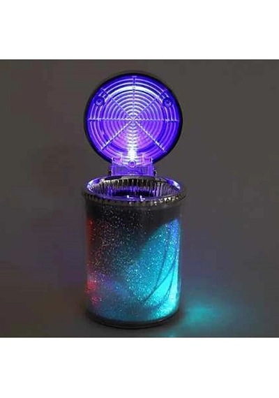 Oto Küllük Renkli Işıltılı Rgb Araç İçi Led Küllük 7 Işıklı Black