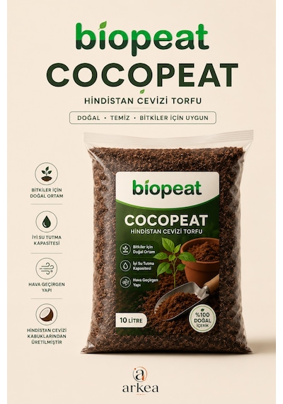 Cocopeat Hindistan Cevizi Torfu 10 Litre Saksı, Çiçek Ve Fide İçin Bitki Yetiştirme Ortamı 1000