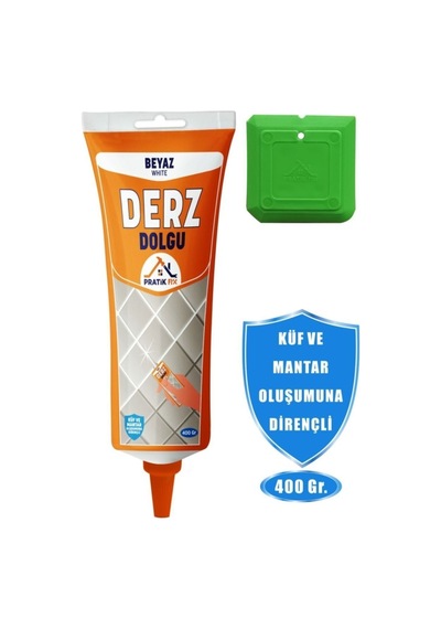 Pratikfix Kullanıma Hazır Derz Dolgu Beyaz 400 Gr-eski Derz Üzerine Uygulanır-su Kaçaklarını Önler B