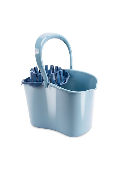 Flora 2 Li Temizlik Seti Mavi, Sıkmalı Temizlik Yer Silme Kovası + Süper Emici Mikrofiber Jumbo Mop
