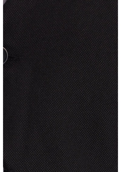 Tudors Erkek Slim Fit Düz Cepli Siyah Yelek-36923 Siyah