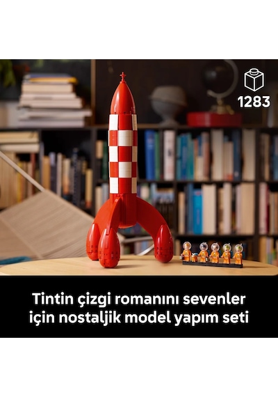 LEGO® Ideas Tintin® Ay Roketi 21367 - Yetişkinler için Dekoratif Model Yapım Seti (1283 Parça)