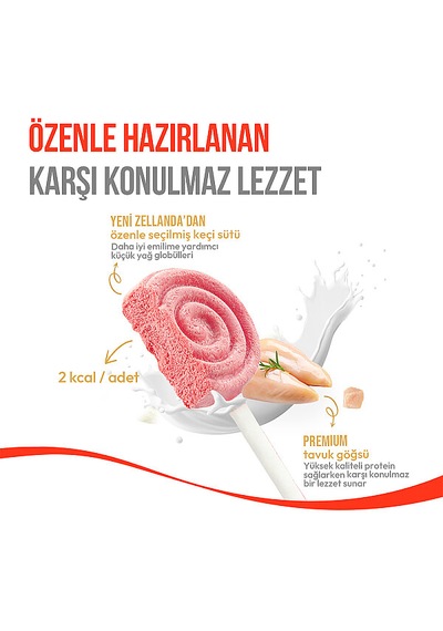 Wanpy Kediler İçin Dondurularak Kurutulmuş Lolipop - Kızılcık - 1.4 G