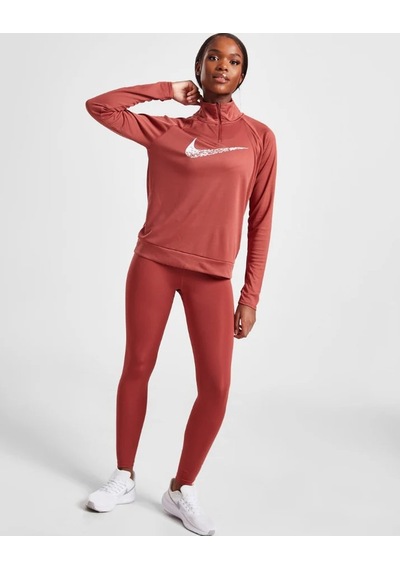 Nike Swift Dri-fıt Swoosh Run Dm7769-691 Kadın Koşu Üstü Uzun Kollu Top Kadın Sweatshirt Kiremit