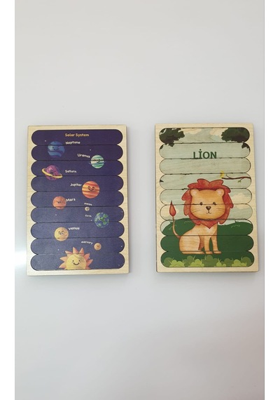 Montessori Ahşap 3d Çift Taraflı Şerit Yapboz