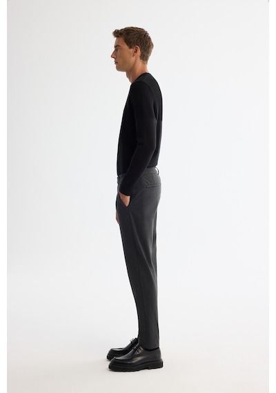 Avva Erkek Antrasit Yanı Lastikli Örme Elastan Slim Fit Pantolon A42y3053