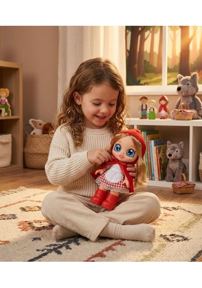 Elissa Masal Anlatan Kırmızı Başlıklı Kız Bebek - 24 Cm Sesli Et Bebek - Eğitici Oyun Arkadaşı
